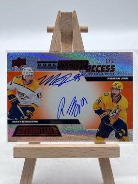 Matt Duchene/Roman Josi Dual On-Card Autos